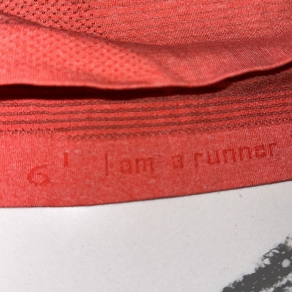 Lululemon Run Swiftly Tech Salmon/Pink/Orange Turtleneck Long Sleeve Shirt - Picture 7 of 11